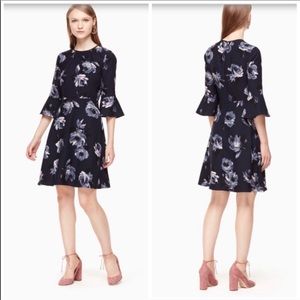 Kate spade night rose crepe dress size 4